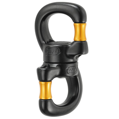 Conector giratorio con compuerta abierta Petzl: el conector giratorio con compuerta SWIVEL OPEN presenta una amplia apertura y, por lo tanto, se puede acoplar a una variedad de productos (poleas, cordones...). – Ahora disponible en MTN Shop US.