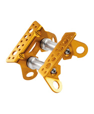 Petzl Roller Coaster Rope Protector for Moving Rope – The Petzl Roller Coaster is a rope protector on bearings that is designed to ensure the smooth movement and protection ropes. The Roller Coaster prevents abrasion of the rope. The device is reversible, it has a flat side and an angled side for use on different types of surfaces. There are a number of connection holes so you can use a range of different connection methods. More than one module can be used at a time for extra adaptation to different terrai - imagen 6