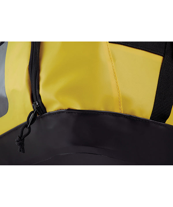 Petzl Duffel 85 Large Capacity Gear Bag – The Petzl Duffel 85 is a versatile, comfortable and practical gear bag with a large 85 liter capacity. The bag can be carried in multiple ways; the padded back shoulder straps make it a comfortable backpack and the removeable shoulder straps are also padded for cushioning when used as a shoulder bag. The Duffel 85 has a large suitcase style opening for easy access to equipment. The bag features a large pocket for a helmet or shoes and two pockets in the inner flap f - imagen 4