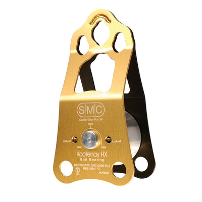 PMI SMC Kootenay HX Knot Passing Pulley – NFPA– This is the most advanced knot passing pulley on the market—the SMC Kootenay HX is a lightweight pulley that is also an edge roller for rope protection. Sealed bearings – Now available at MTN Shop US.