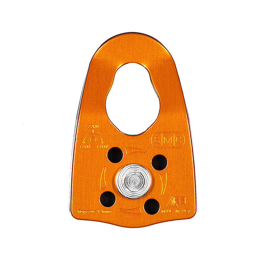 PMI SMC CRx Crevasse Rescue Pulley– The SMC CRx Pulley small yet strong and efficient. Includes prusik minding capability for use in a 2-to-1 C-system or a 3-to-1 Z-system. Supports rope up to 1/2" – Now available at MTN Shop US.