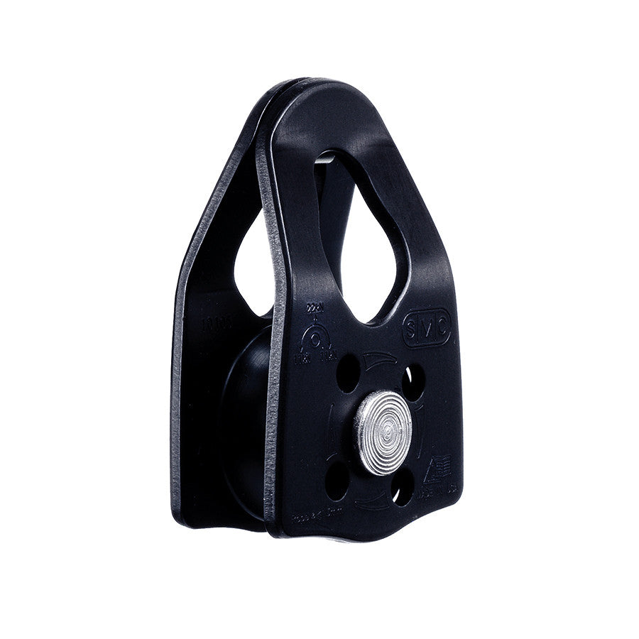 PMI SMC CRx Crevasse Rescue Pulley– The SMC CRx Pulley small yet strong and efficient. Includes prusik minding capability for use in a 2-to-1 C-system or a 3-to-1 Z-system. Supports rope up to 1/2" – Now available at MTN Shop US.