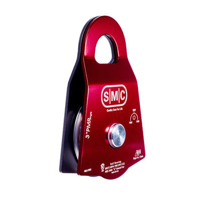 PMI SMC 3” Single Prusik Minding Pulley – NFPA– Las placas laterales de aluminio de la SMC 3” Single Prusik Minding Pulley permiten una operación eficiente de los enganches Prusik como aseguramiento o captura de progreso. Roldana de 3" de diámetro: ahora disponible en MTN Shop US.