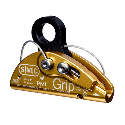 Empuñadura anodizada SMC/PMI: La empuñadura anodizada SMC/PMI es una empuñadura de cuerda sólida y compacta que se puede utilizar como trinquete o para sujetar una cuerda kernmantle. Leva especial protege la cuerda en caso de carga inesperada: ahora disponible en MTN Shop US.