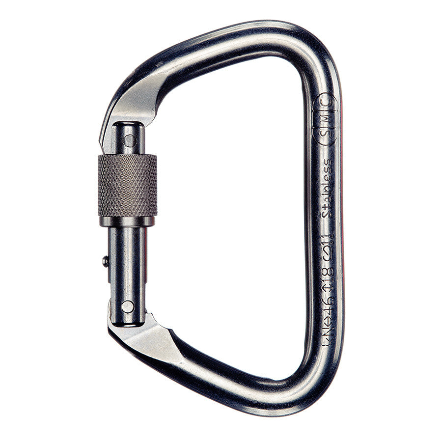 PMI SMC Large Locking D Stainless Steel Carabiner– The SMC Large Locking D Stainless Steel Carabiners are ideal for rescue professionals. Easily fits over litter rails; stainless steel or black coated finish – Now available at MTN Shop US.