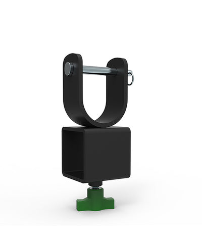 Adaptador de truss Kuzar en color negro con forma de U y cierre verde