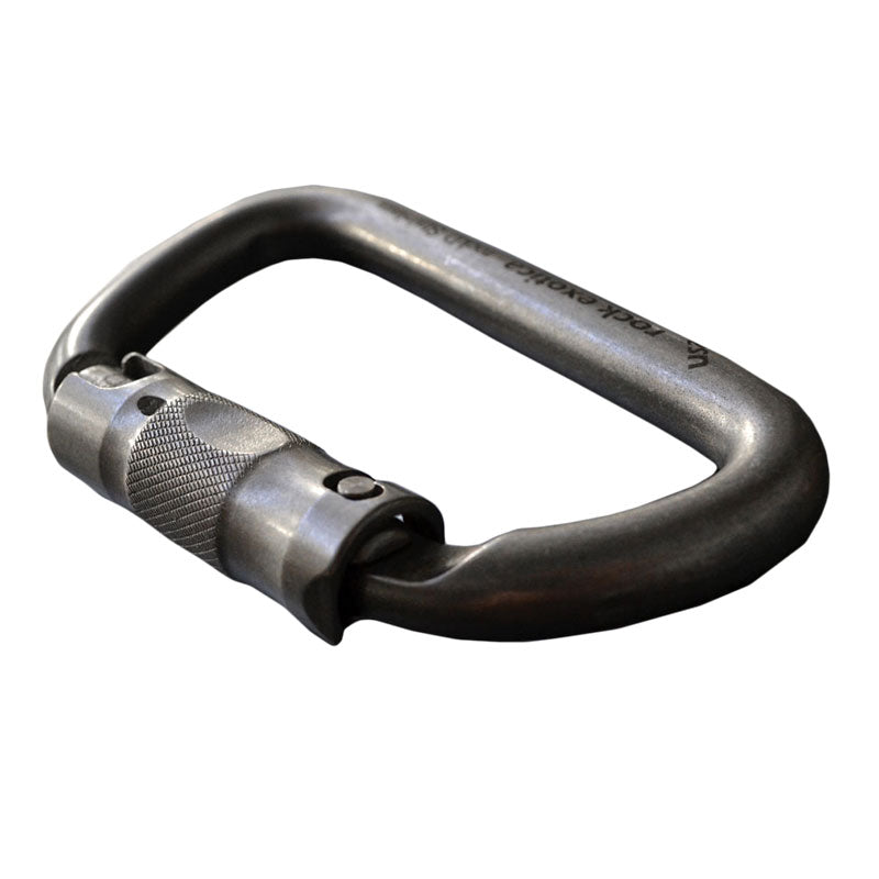 Rock Exotica rockD Stainless Auto-Lock Carabiner– The rockD Screw-lock offers impressive strength in a compact stainless steel frame. We construct the rockD stainless with all stainless steel components. – Now available at MTN Shop US. - imagen 2