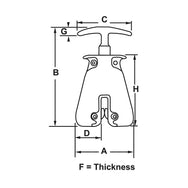 Camlok™ HGC Hand Grip Clamp– The Camlok HGC Hand Grip Clamp is designed to manually lift, carry, or pull objects that fit into its jaws. This product is primarily used in workshop environments and provides easy operation—open and attach the clamp to sheet material by depressing the lifting handle. – Now available at MTN Shop US. - imagen 2