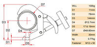 Doughty Titan Quick Trigger® Hook Clamp Specifications - MTN Shop