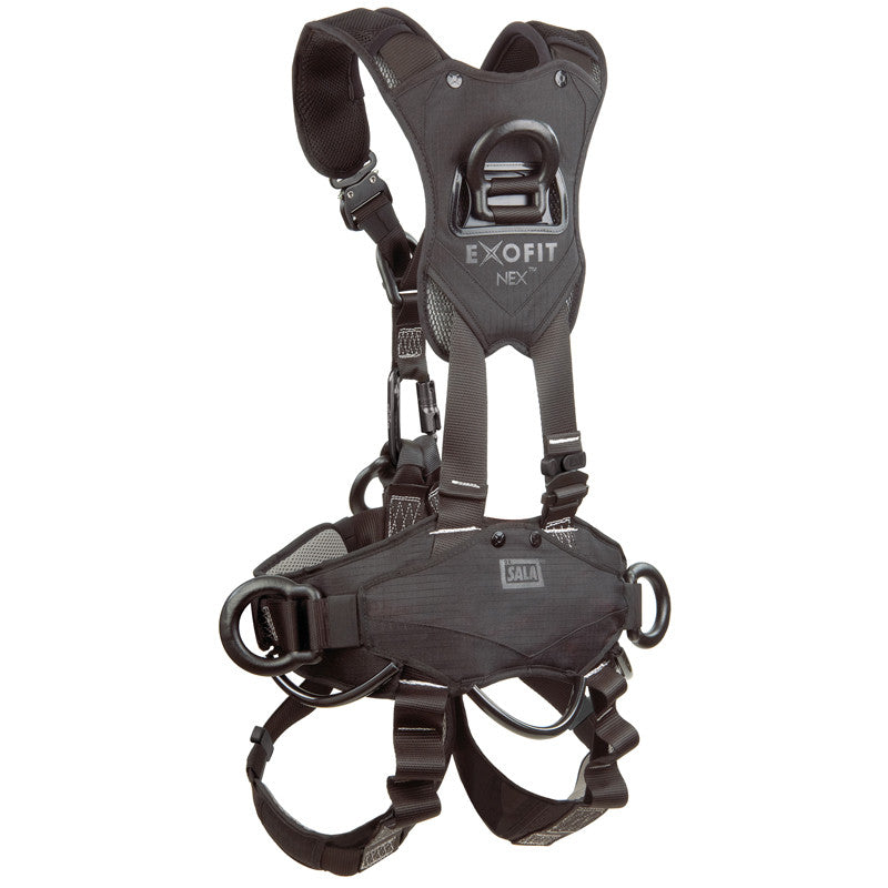 3M™ DBI-SALA® Exofit NEX™ Rope Access/Rescue Harness - Blackout - Stand-up Lightweight Aluminum Back D-ring and Body Belt/Hip Pad with Side D-rings (Rear View not on Model) - imagen 4