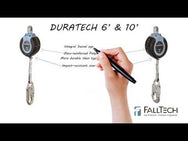6' DuraTech® Personal SRL with Aluminum Snap Hook, Includes Steel Dorsal Connecting Carabiner - imagen 2