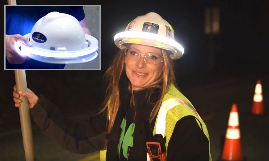 carbon fiber hard hat with 360-degree light - imagen 5