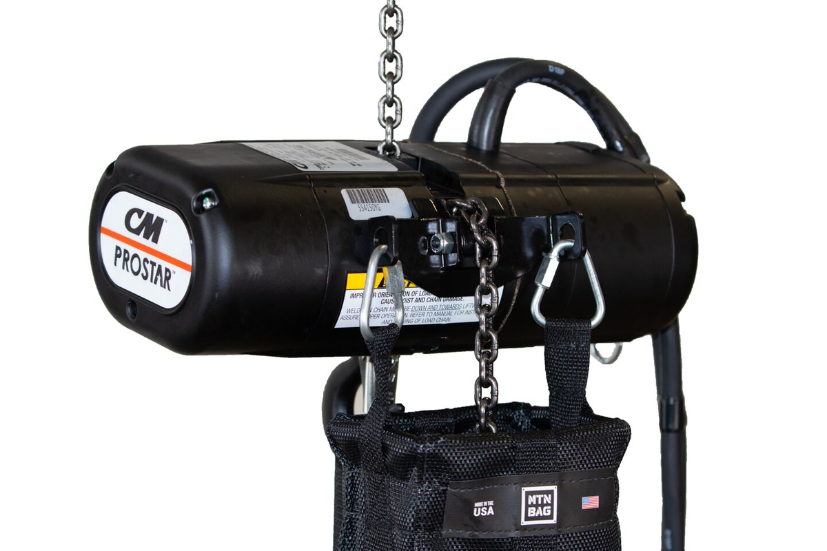 Mountain Productions Double Hook Prostar Chain Bag– CM Prostar Chain Hoist Bag in 11", 13", 18", 22", 26" sizes. Hoist chain bag designed for use with CM Prostar, includes bracket assembly. Best, most durable chain hoist bags available. – Now available at MTN Shop US.