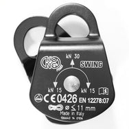Kong Pulley Swing– Polea compacta con placas laterales móviles y casquillos. Para cuerdas de hasta ⌀11mm. Disponible en 4 versiones. Eficiencia: 87%. Resistencia a la rotura: 30 kN. – Ahora disponible en MTN Shop US. - imagen 3