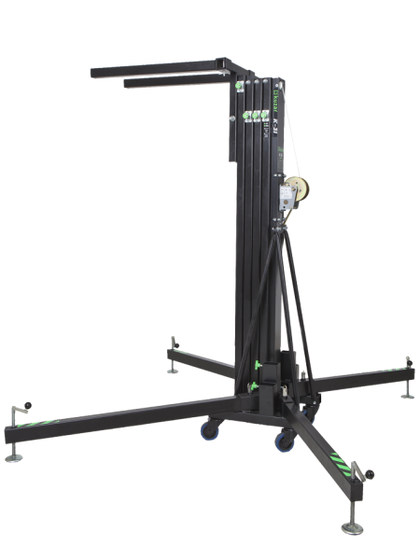 Kuzar Tower Lift K-31; Bring Audio Systems Line Array PA Higher