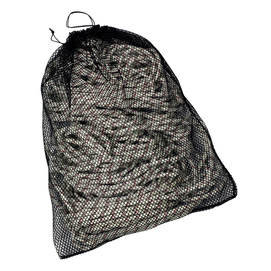 PMI Laundry Bag– Organize and perform easy maintenance on your rope, webbing, and softgoods with the PMI Laundry Bag. Protective, black polyester mesh bag holds 250' of 11mm rope – Now available at MTN Shop US.