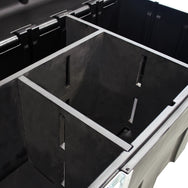 Black storage case with compartments on a white background  - imagen 2