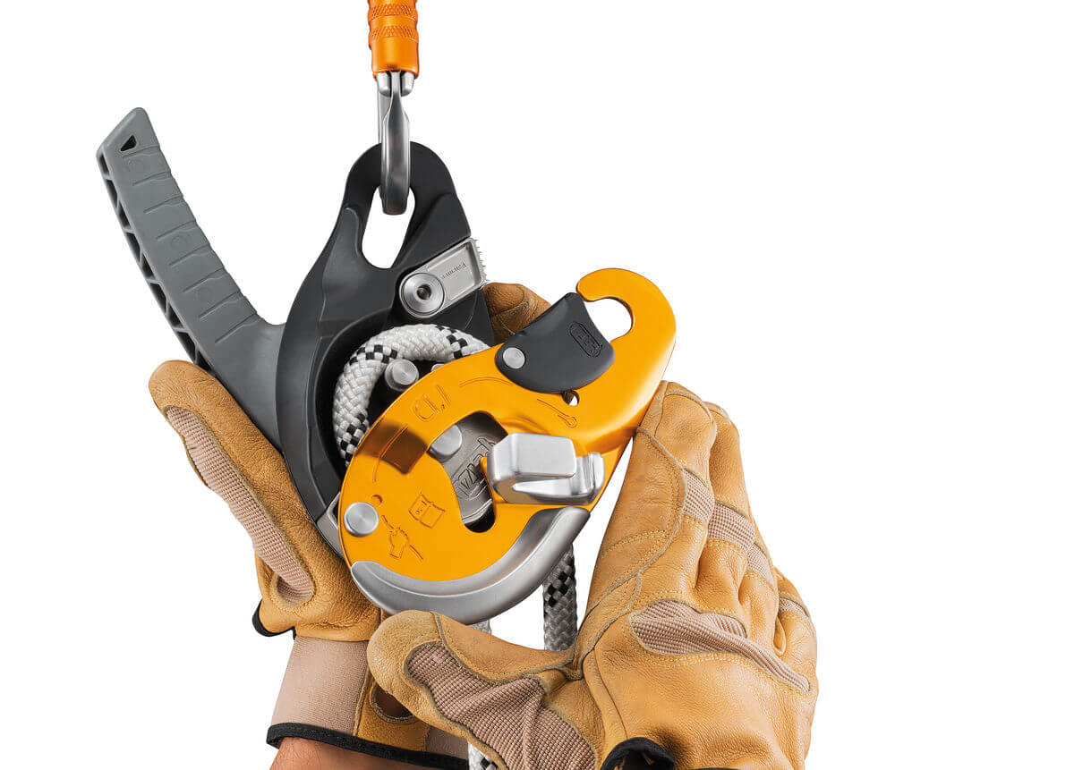 Dispositivo de descenso/asegurador Petzl I’D® EVAC - Configuración de la cuerda