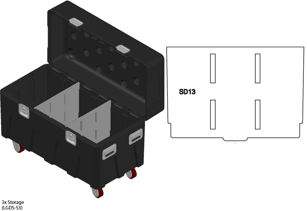 Mountain Productions BOX Large Insert Package– MTN BOX: Spektrum Series LG insert package creates 3 large storage compartments for tool storage, rigging hardware, fall protection, construction gear, & more. – Now available at MTN Shop US. - imagen 3