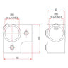 Key Clamp: Doughty Corner with Through Centre Tube