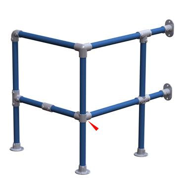 Key Clamp: Doughty Corner with Through Centre Tube