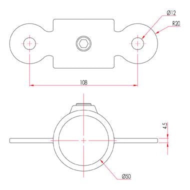Key Clamp: Doughty Double Male Swivel. Supplied by MTN Shop