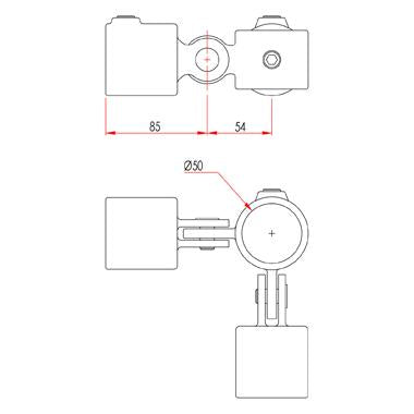 Key Clamp: Doughty 90 degree Corner Swivel Combination. Supplied by MTN Shop EU