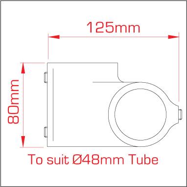 Doughty Long 90° Crossover- For ⌀2'' Tube- MTN Shop