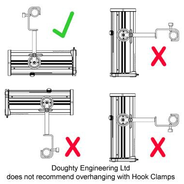 Doughty Hook Clamp (Light Duty) Specifications - Fits ⌀1.9'' - 2'' Tube- MTN Shop 