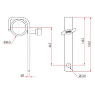 Abrazadera de gancho recto Doughty (acero) - Se adapta a tubos de 1,9-2'' - MTN Shop  - imagen 2
