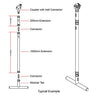 Doughty Modular Drop Arm Adjustable Extension Specifications - MTN Shop 