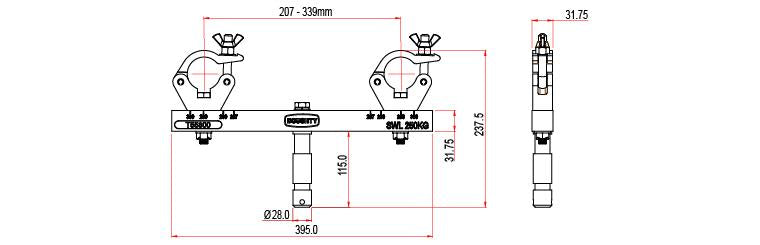 Doughty Solid Fixed Truss Adapter w/a 28mmDia Spigot- MTN Shop EU - imagen 3