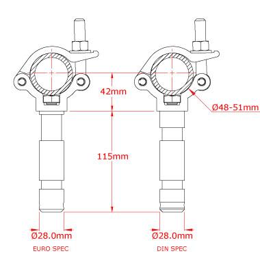 Doughty Lightweight Big Ben Clamp(w/28mm Spigot)- MTN Shop EU