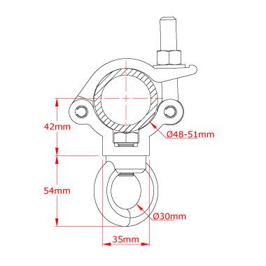 Abrazadera de ojo Doughty liviana - ⌀1.9'' - 2'' - Especificaciones - Tienda MTN - imagen 4