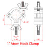 Doughty 1'' Atom Hook Clamp Specifications  - MTN Shop