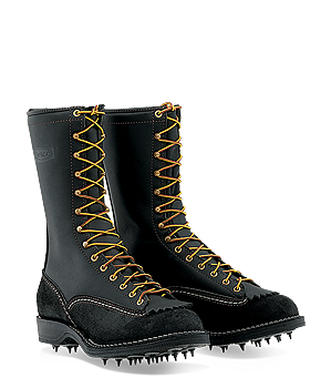 WESCO®Timber Boots - Black Leather & Lace-to-Toe