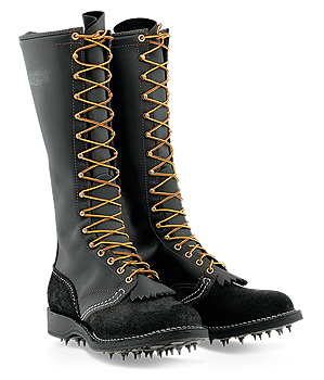 WESCO®Timber Boots/Calk Boots - Black Leather (12"/16"Height)